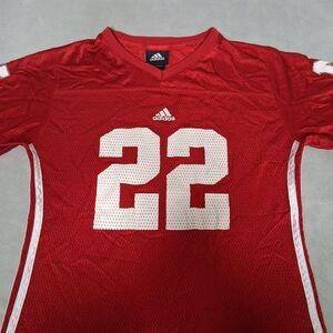 Adidas Nebraska Cornhuskers Football Jersey Girl's Youth Large Red #22